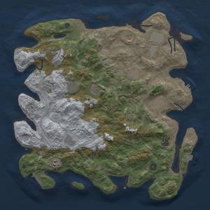 Thumbnail Rust Map: Procedural Map, Size: 4250, Seed: 1289663702, 19 Monuments