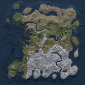 Thumbnail Rust Map: Procedural Map, Size: 4250, Seed: 18936777, 13 Monuments
