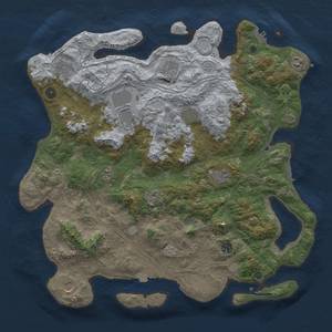 Thumbnail Rust Map: Procedural Map, Size: 4500, Seed: 343365085, 19 Monuments