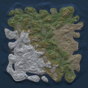 Thumbnail Rust Map: Procedural Map, Size: 4500, Seed: 9999993, 19 Monuments