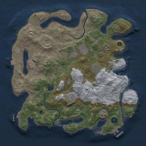 Thumbnail Rust Map: Procedural Map, Size: 3500, Seed: 892792813, 14 Monuments