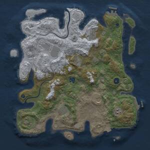 Thumbnail Rust Map: Procedural Map, Size: 3750, Seed: 1406900473, 14 Monuments