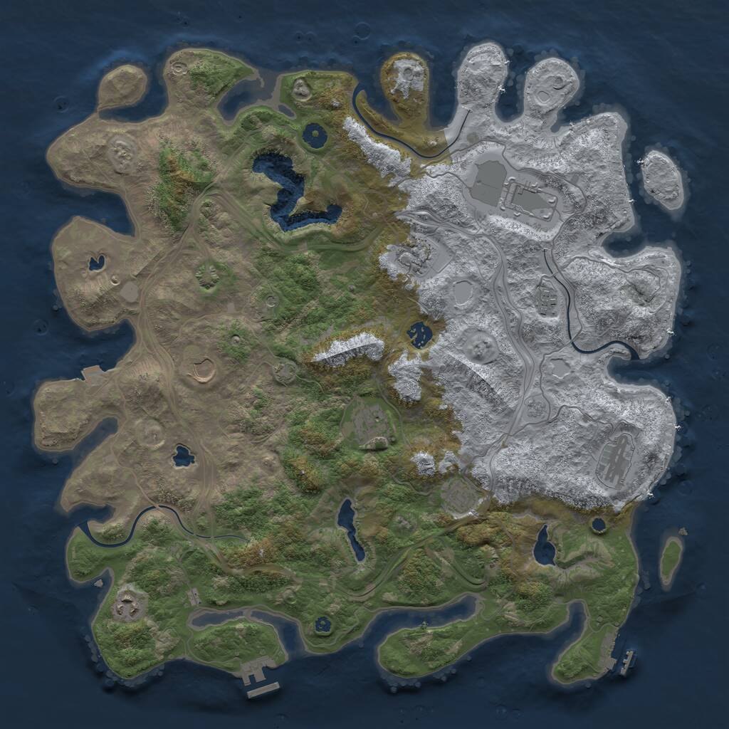 Rust Map: Procedural Map, Size: 4500, Seed: 6715433, 15 Monuments