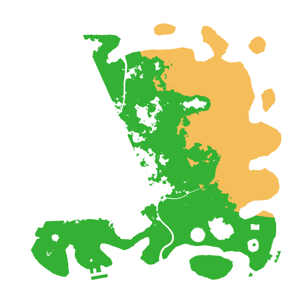 Biome Rust Map: Procedural Map, Size: 3700, Seed: 39091