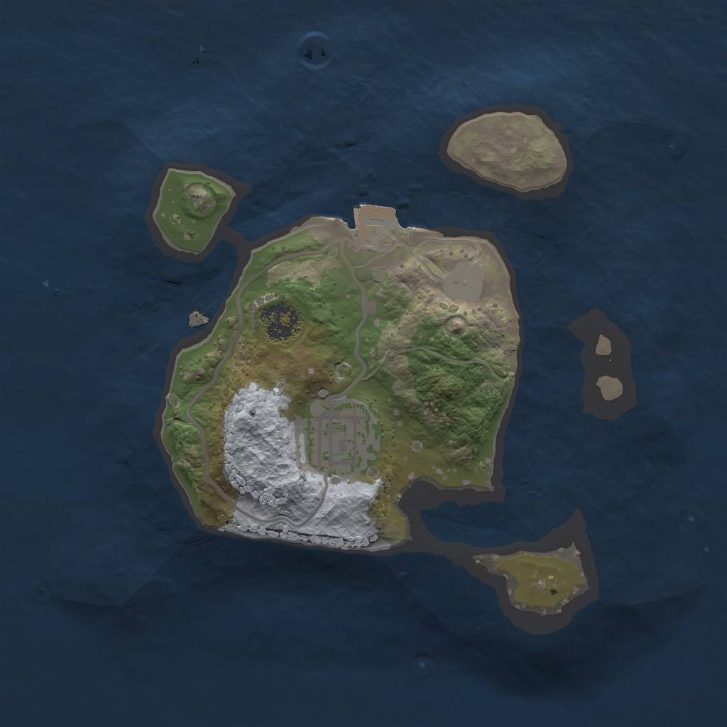 Rust Map: Procedural Map, Size: 2000, Seed: 9827892, 4 Monuments