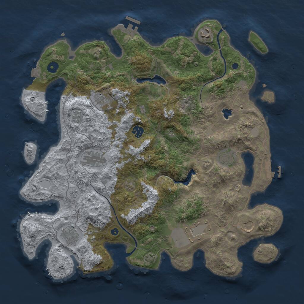 Rust Map: Procedural Map, Size: 4000, Seed: 2567971, 15 Monuments