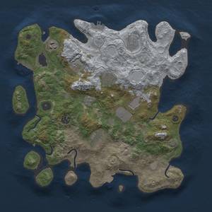 Thumbnail Rust Map: Procedural Map, Size: 3500, Seed: 88851050, 15 Monuments