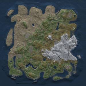 Thumbnail Rust Map: Procedural Map, Size: 4250, Seed: 2082965270, 17 Monuments