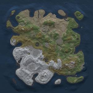 Thumbnail Rust Map: Procedural Map, Size: 3500, Seed: 24970445, 15 Monuments