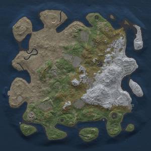 Thumbnail Rust Map: Procedural Map, Size: 3700, Seed: 86525841, 18 Monuments