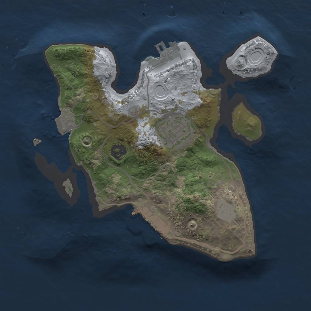 Rust Map: Procedural Map, Size: 2000, Seed: 1488, 6 Monuments