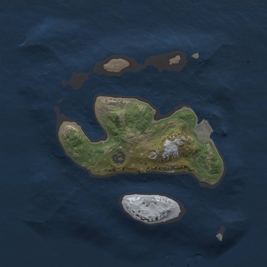 Rust Map: Procedural Map, Size: 2000, Seed: 308, 3 Monuments