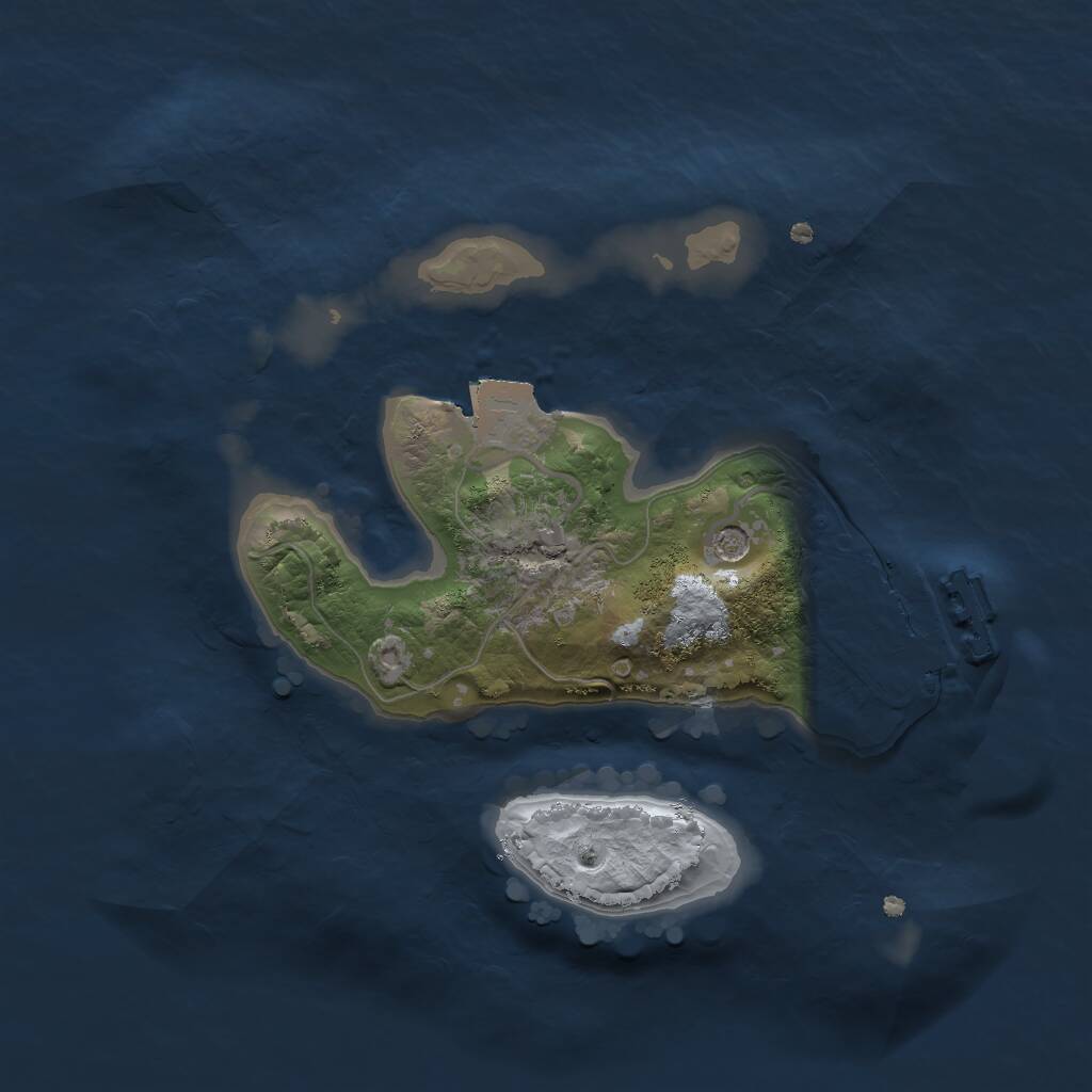 Rust Map: Procedural Map, Size: 2000, Seed: 308, 3 Monuments