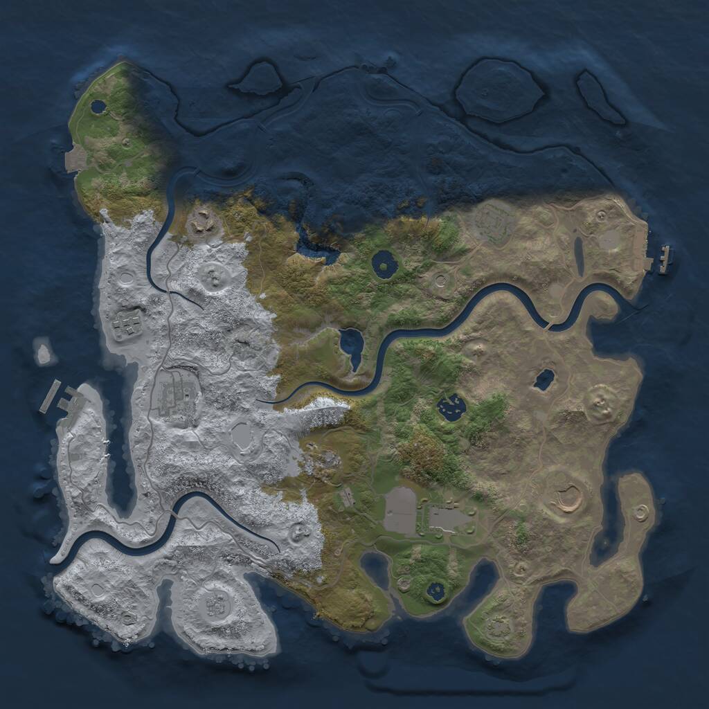 Rust Map: Procedural Map, Size: 4000, Seed: 6700, 14 Monuments