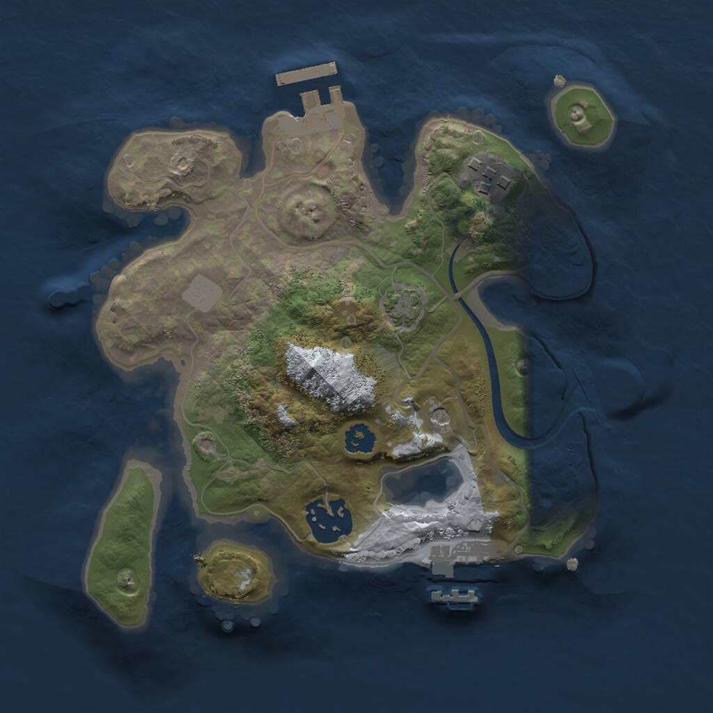 Rust Map: Procedural Map, Size: 2350, Seed: 198909096, 7 Monuments