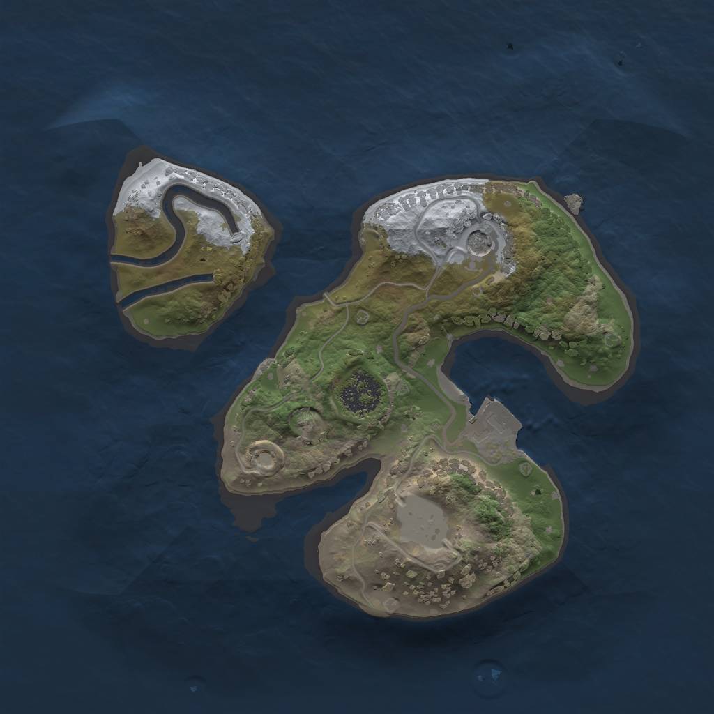 Rust Map: Procedural Map, Size: 1800, Seed: 536041734, 4 Monuments