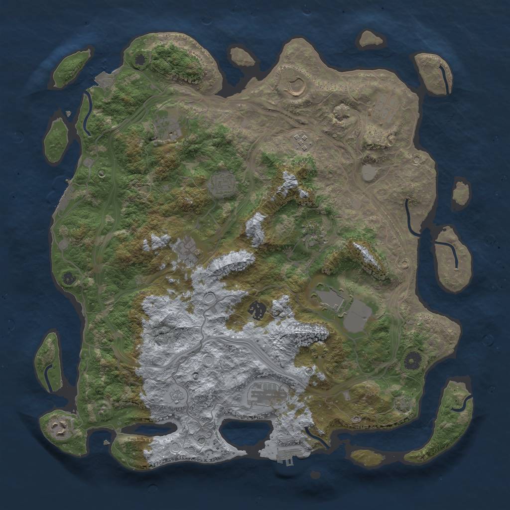 Rust Map: Procedural Map, Size: 4250, Seed: 18815353, 19 Monuments