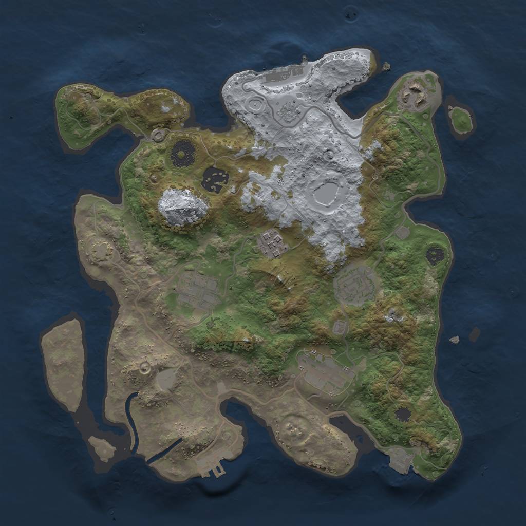 Rust Map: Procedural Map, Size: 3000, Seed: 99798, 13 Monuments