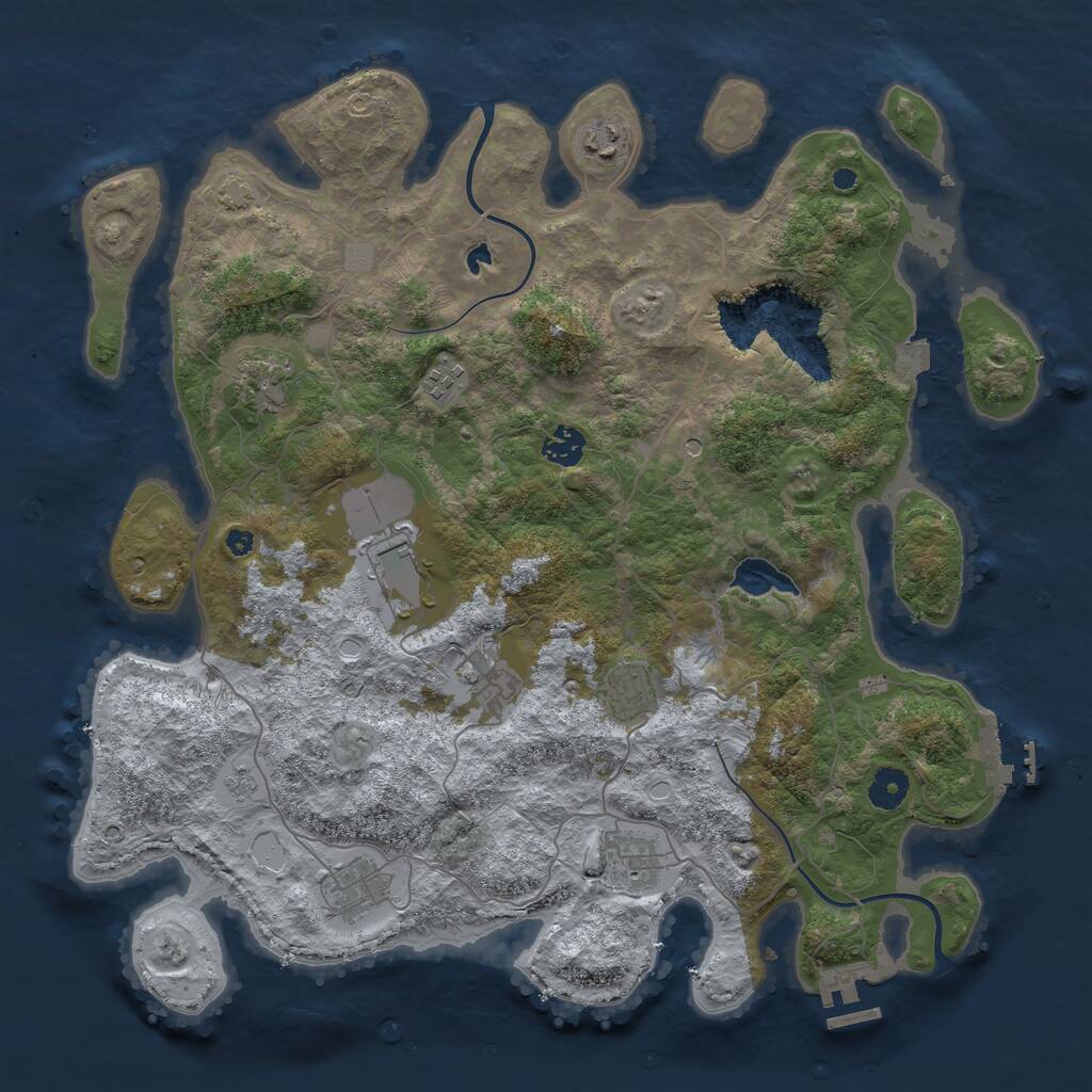 Rust Map: Procedural Map, Size: 4000, Seed: 588574458, 15 Monuments