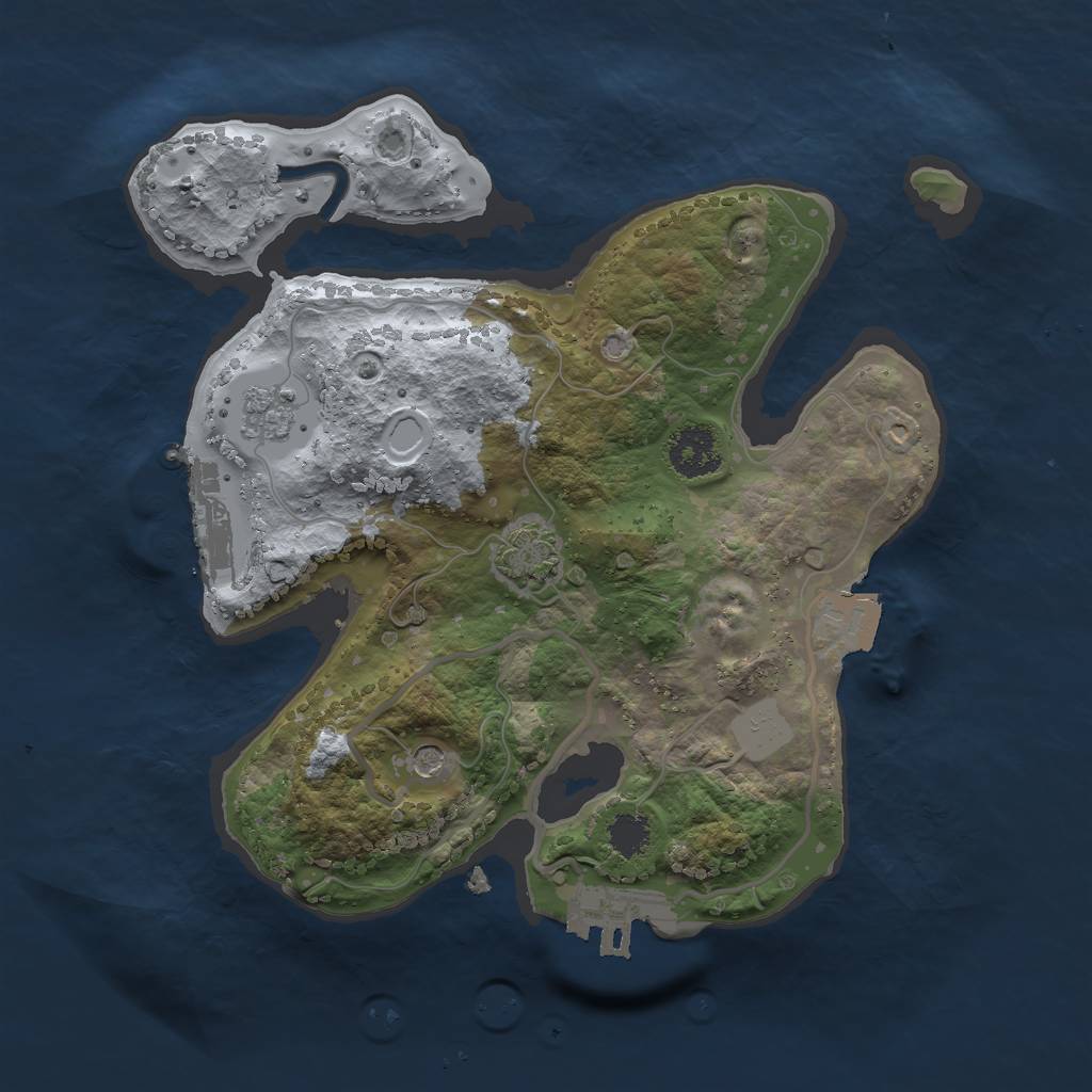 Rust Map: Procedural Map, Size: 2200, Seed: 922806984, 8 Monuments