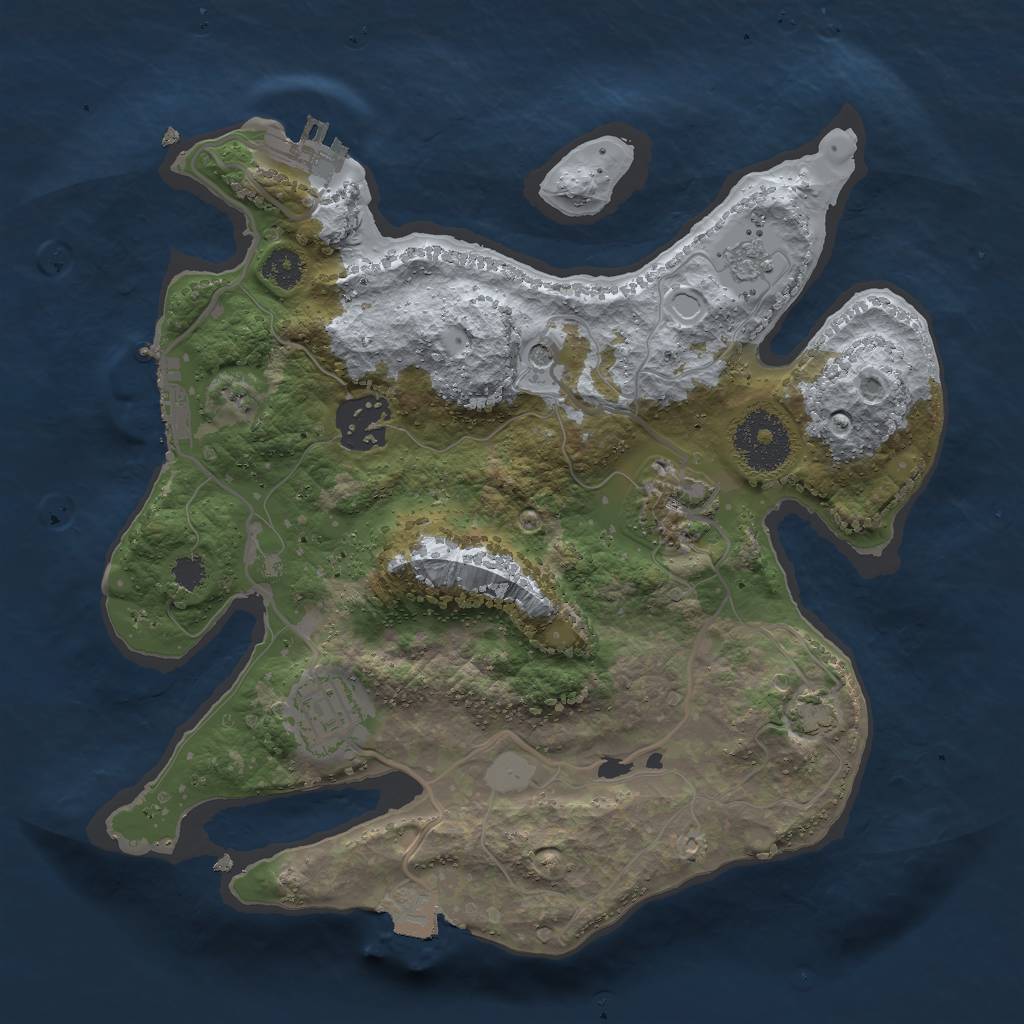 Rust Map: Procedural Map, Size: 2700, Seed: 2147483347, 11 Monuments
