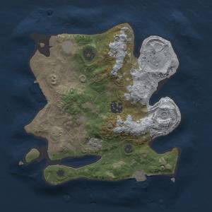 Thumbnail Rust Map: Procedural Map, Size: 2500, Seed: 302978085, 9 Monuments