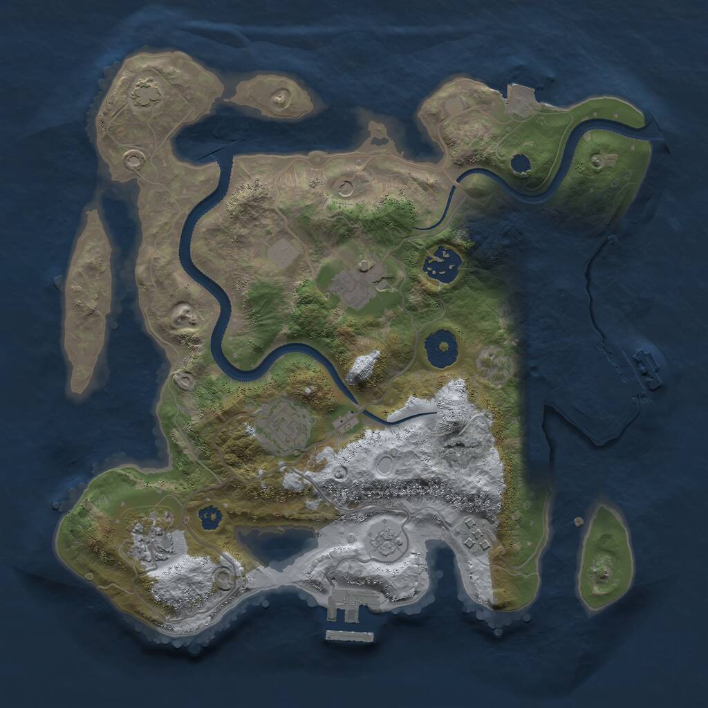 Rust Map: Procedural Map, Size: 3000, Seed: 5492806, 11 Monuments