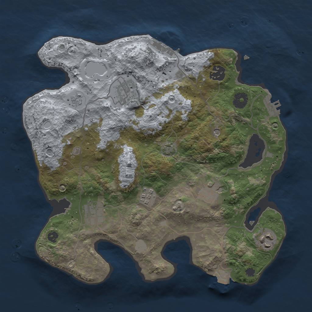 Rust Map: Procedural Map, Size: 3000, Seed: 6524567, 14 Monuments