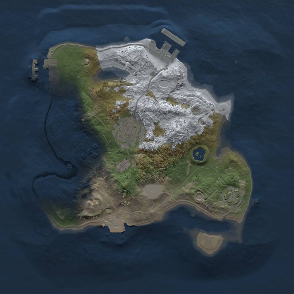 Rust Map: Procedural Map, Size: 2200, Seed: 2253, 6 Monuments
