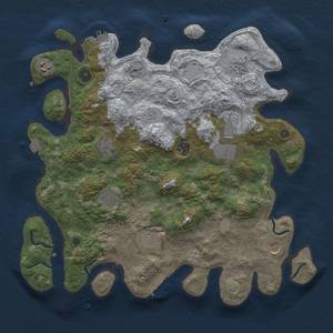 Thumbnail Rust Map: Procedural Map, Size: 3900, Seed: 54251566, 17 Monuments