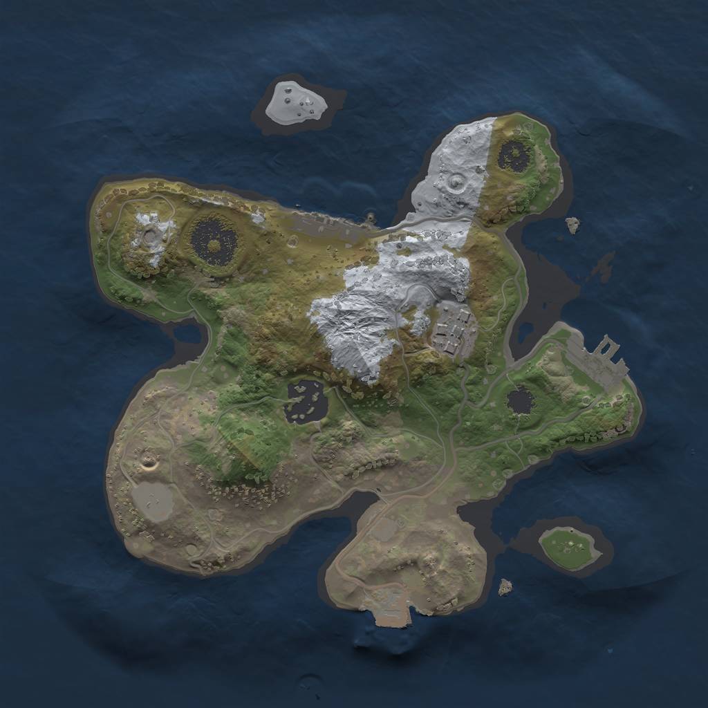 Rust Map: Procedural Map, Size: 2300, Seed: 1991, 7 Monuments