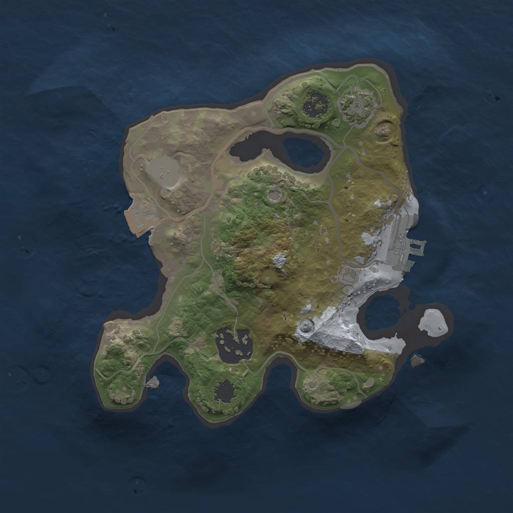 Rust Map: Procedural Map, Size: 2000, Seed: 982111074, 6 Monuments