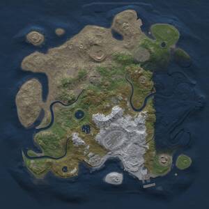 Thumbnail Rust Map: Procedural Map, Size: 3500, Seed: 22422, 12 Monuments