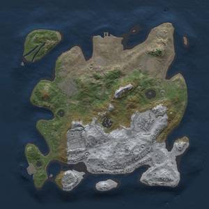 Thumbnail Rust Map: Procedural Map, Size: 3000, Seed: 1055594308, 13 Monuments