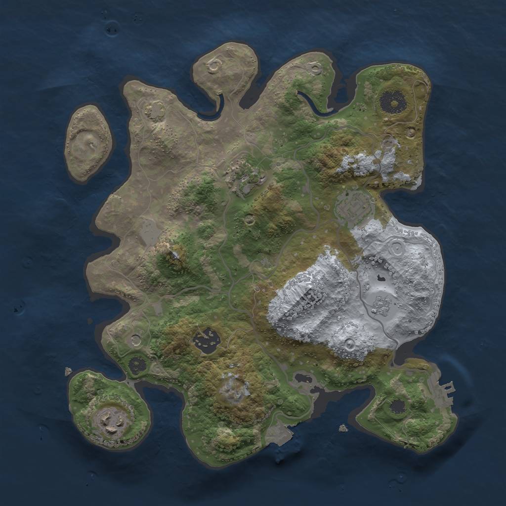 Rust Map: Procedural Map, Size: 3000, Seed: 1757712202, 11 Monuments