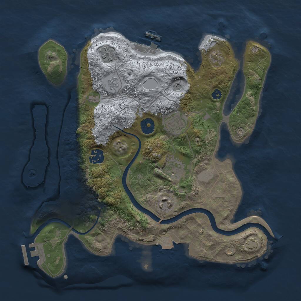 Rust Map: Procedural Map, Size: 3000, Seed: 14228, 11 Monuments