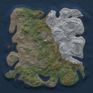 Thumbnail Rust Map: Procedural Map, Size: 3700, Seed: 96364047, 18 Monuments