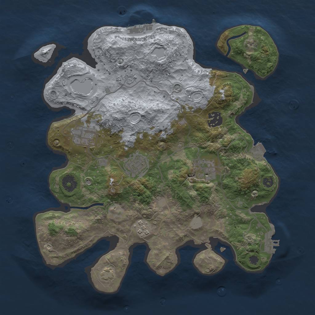 Rust Map: Procedural Map, Size: 3000, Seed: 26522, 13 Monuments