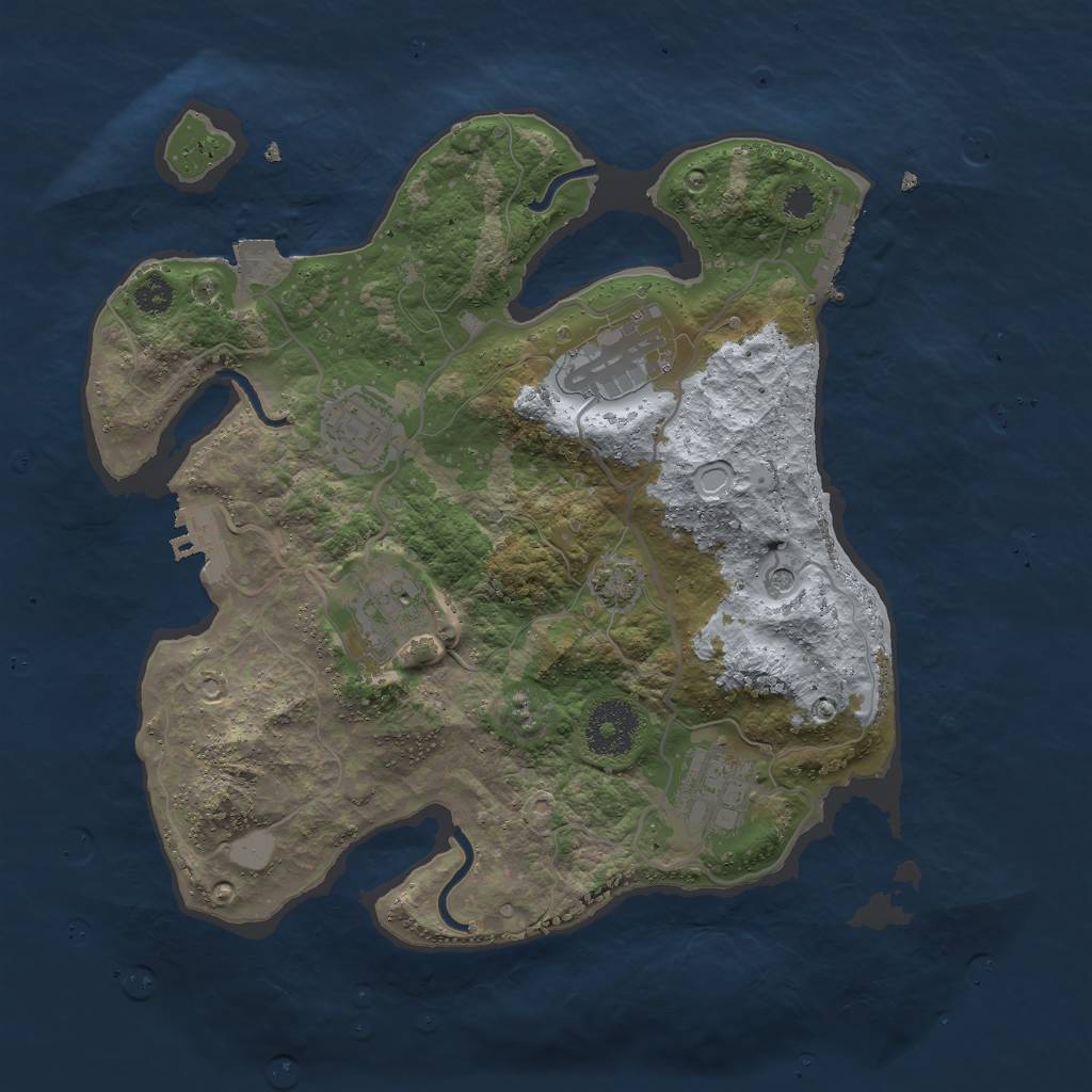 Rust Map: Procedural Map, Size: 3000, Seed: 9149, 11 Monuments