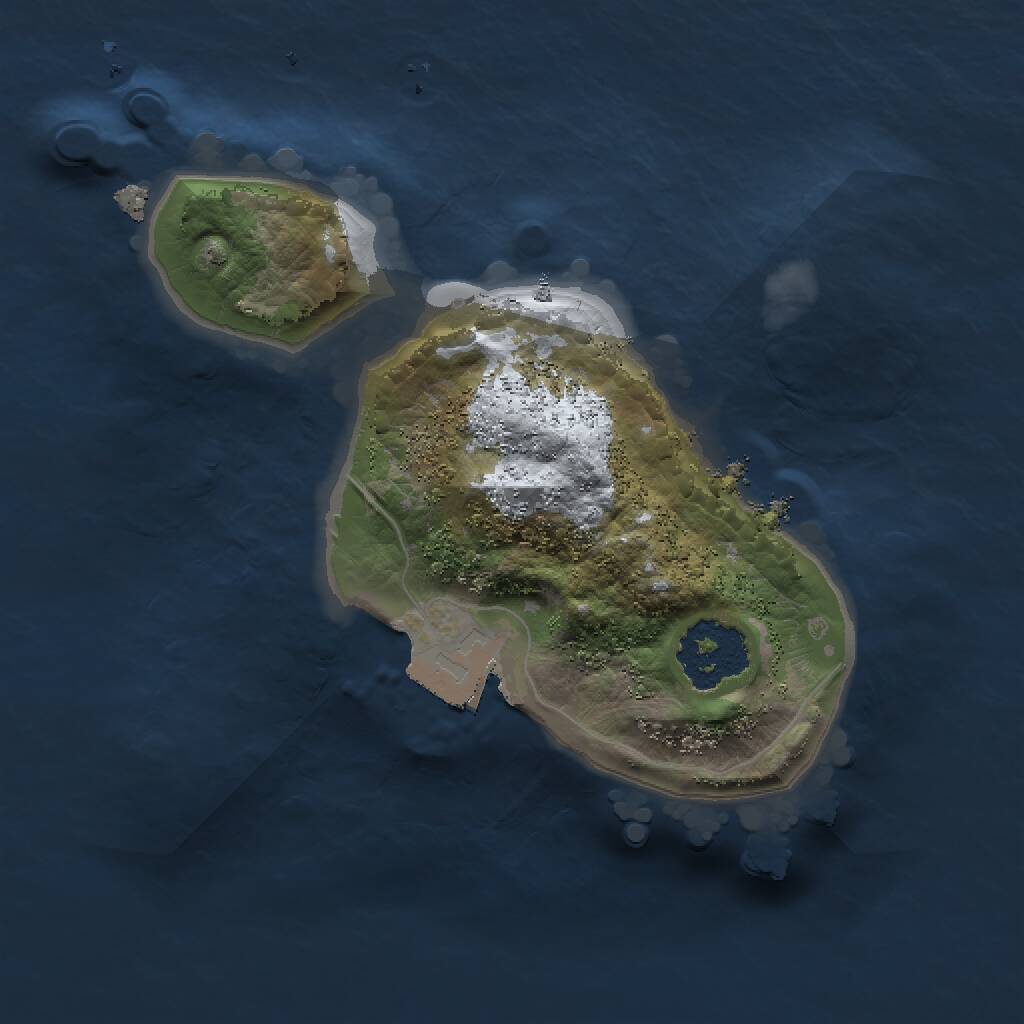 Rust Map: Procedural Map, Size: 1500, Seed: 254253096, 1 Monuments