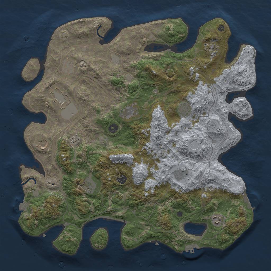Rust Map: Procedural Map, Size: 4250, Seed: 20230504, 19 Monuments