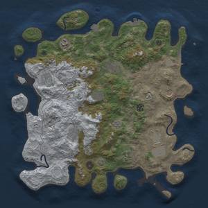 Thumbnail Rust Map: Procedural Map, Size: 4000, Seed: 135831959, 18 Monuments