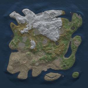 Thumbnail Rust Map: Procedural Map, Size: 3500, Seed: 703008260, 17 Monuments