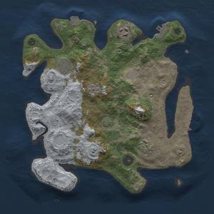 Thumbnail Rust Map: Procedural Map, Size: 3000, Seed: 15204, 12 Monuments