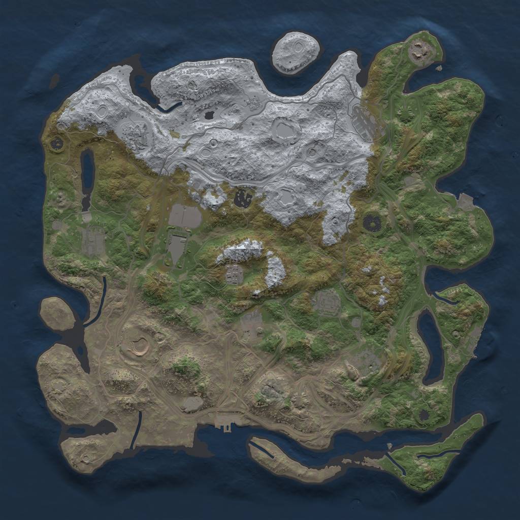 Rust Map: Procedural Map, Size: 4250, Seed: 1600251587, 19 Monuments