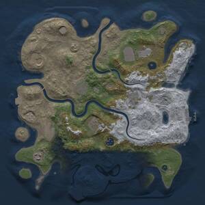 Thumbnail Rust Map: Procedural Map, Size: 3650, Seed: 18429311, 15 Monuments