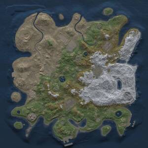 Thumbnail Rust Map: Procedural Map, Size: 3650, Seed: 18429311, 15 Monuments