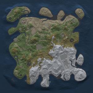 Thumbnail Rust Map: Procedural Map, Size: 3500, Seed: 1617806671, 15 Monuments