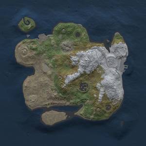 Thumbnail Rust Map: Procedural Map, Size: 2500, Seed: 1676702176, 7 Monuments