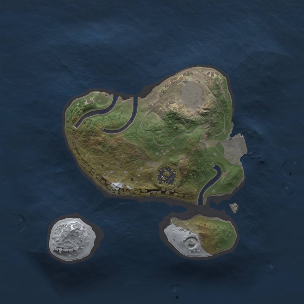 Rust Map: Procedural Map, Size: 1650, Seed: 500, 3 Monuments